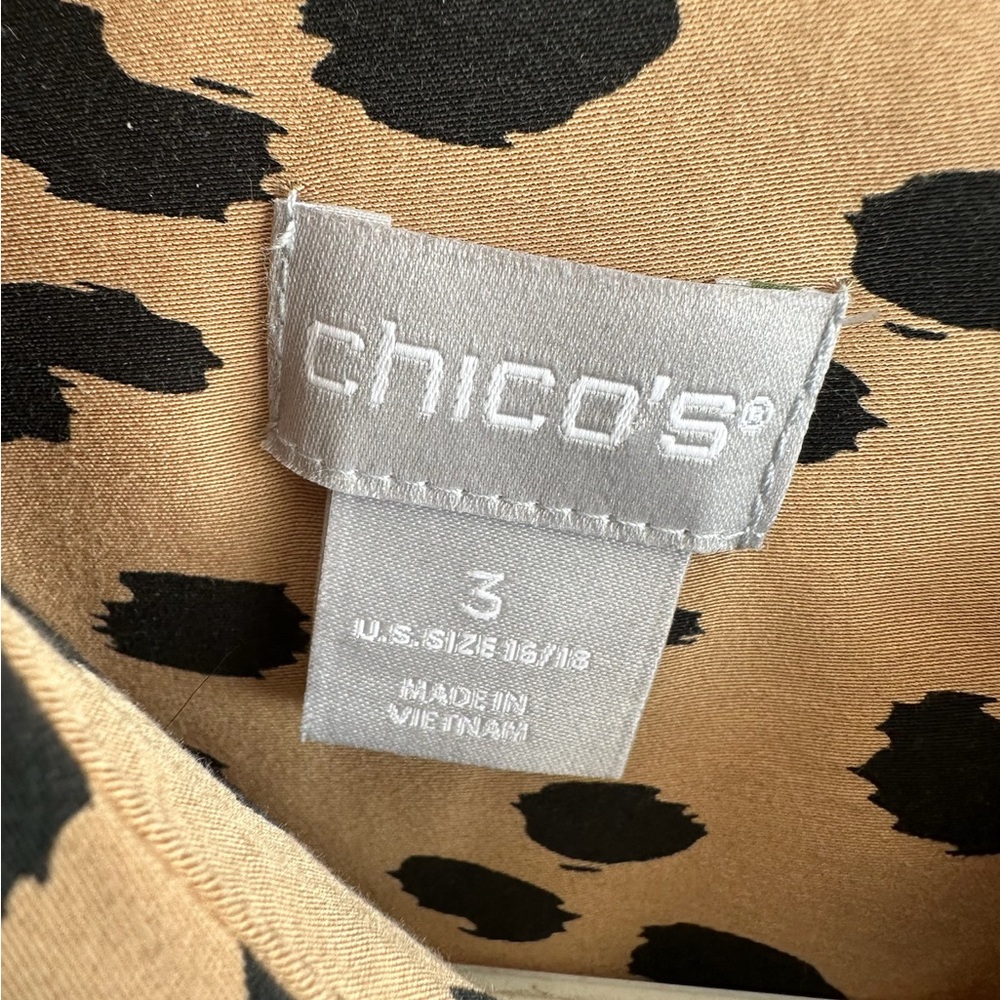 Leopard Print Soft Button Down Top - image 3